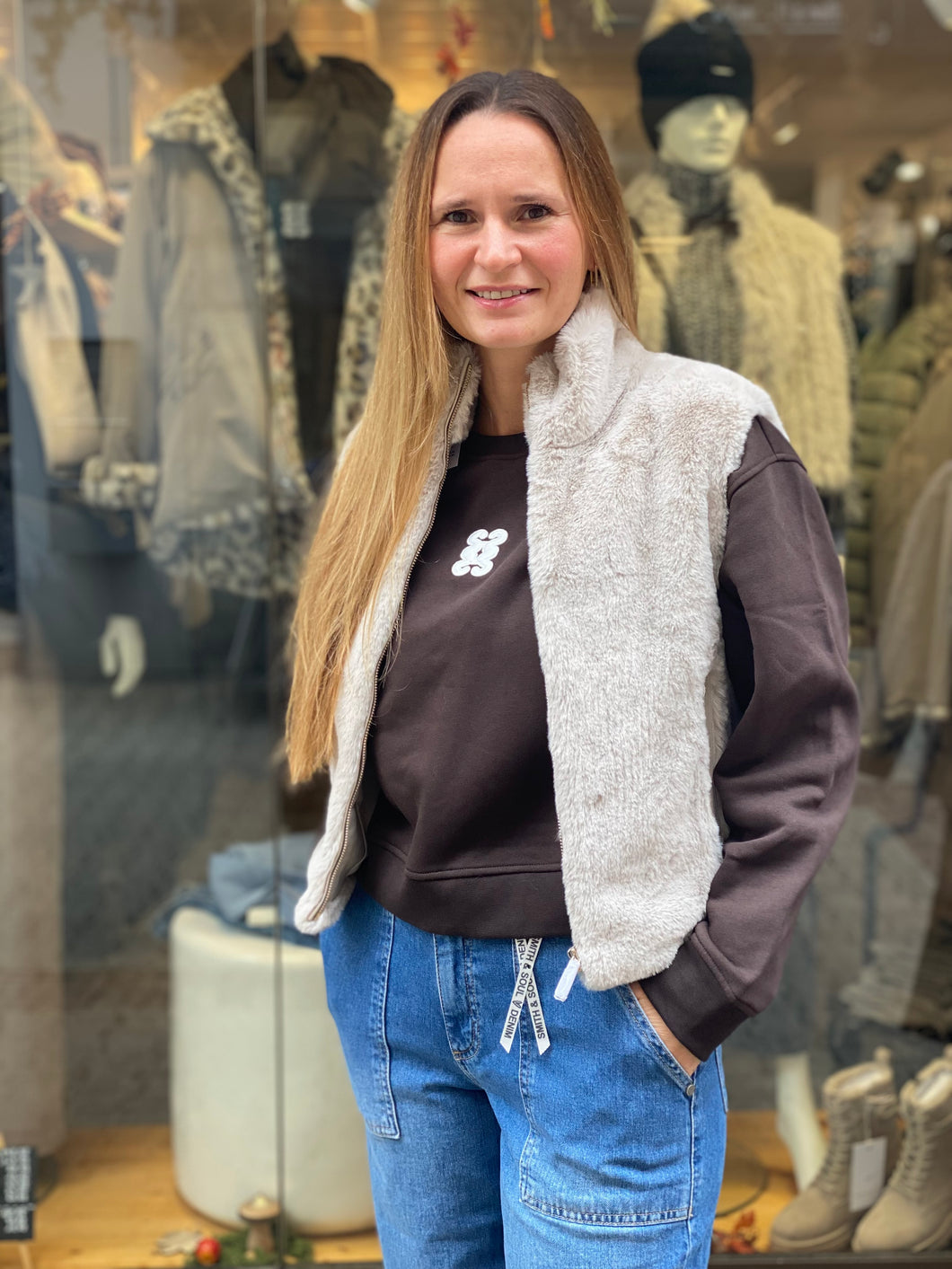 Rino & Pelle Weste Nikki col. Birch