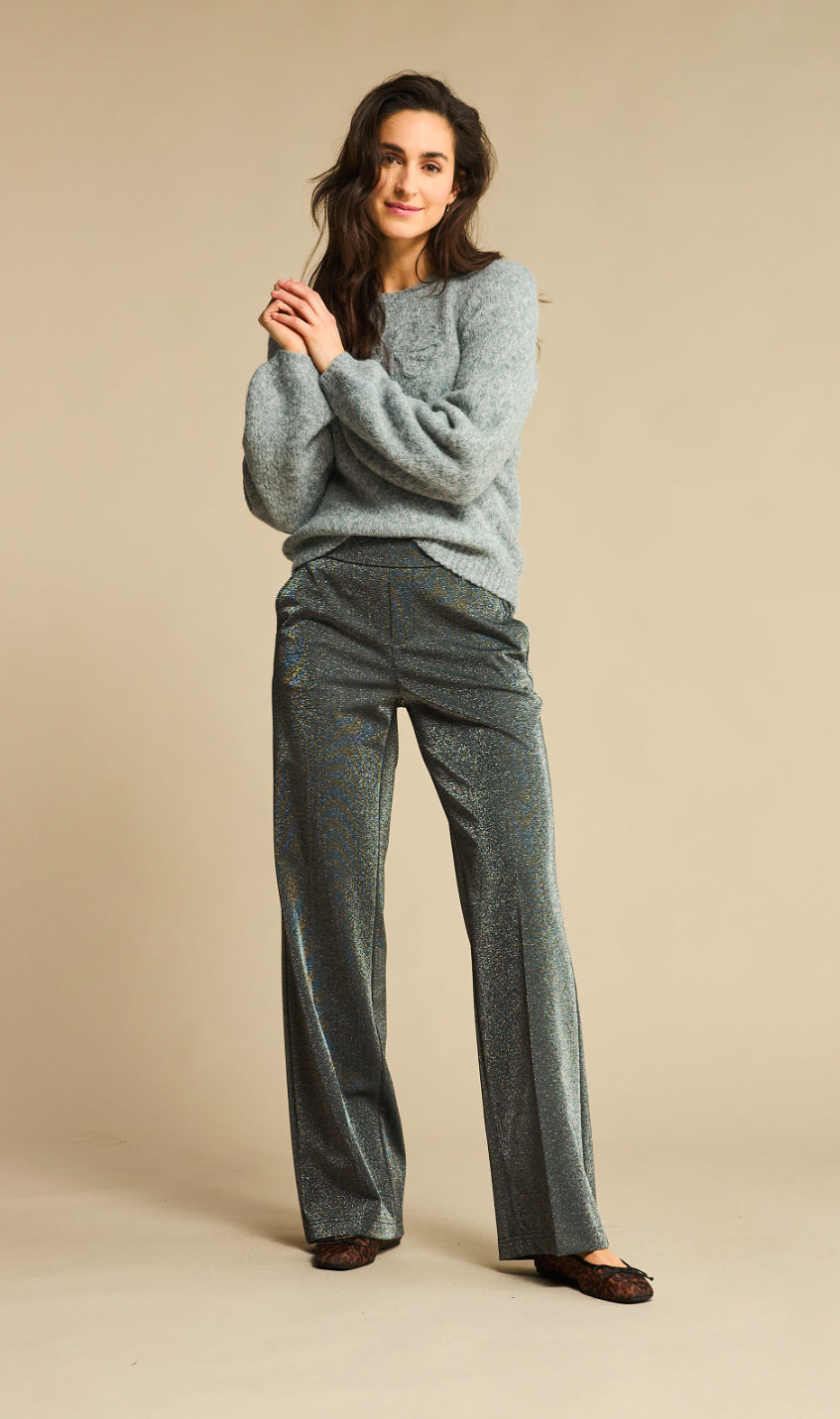 Red Button Hose Claudette Lurex col. Lava