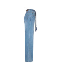 Lade das Bild in den Galerie-Viewer, Red Button Hose Colette &amp; Belt Ecru , col.light blue
