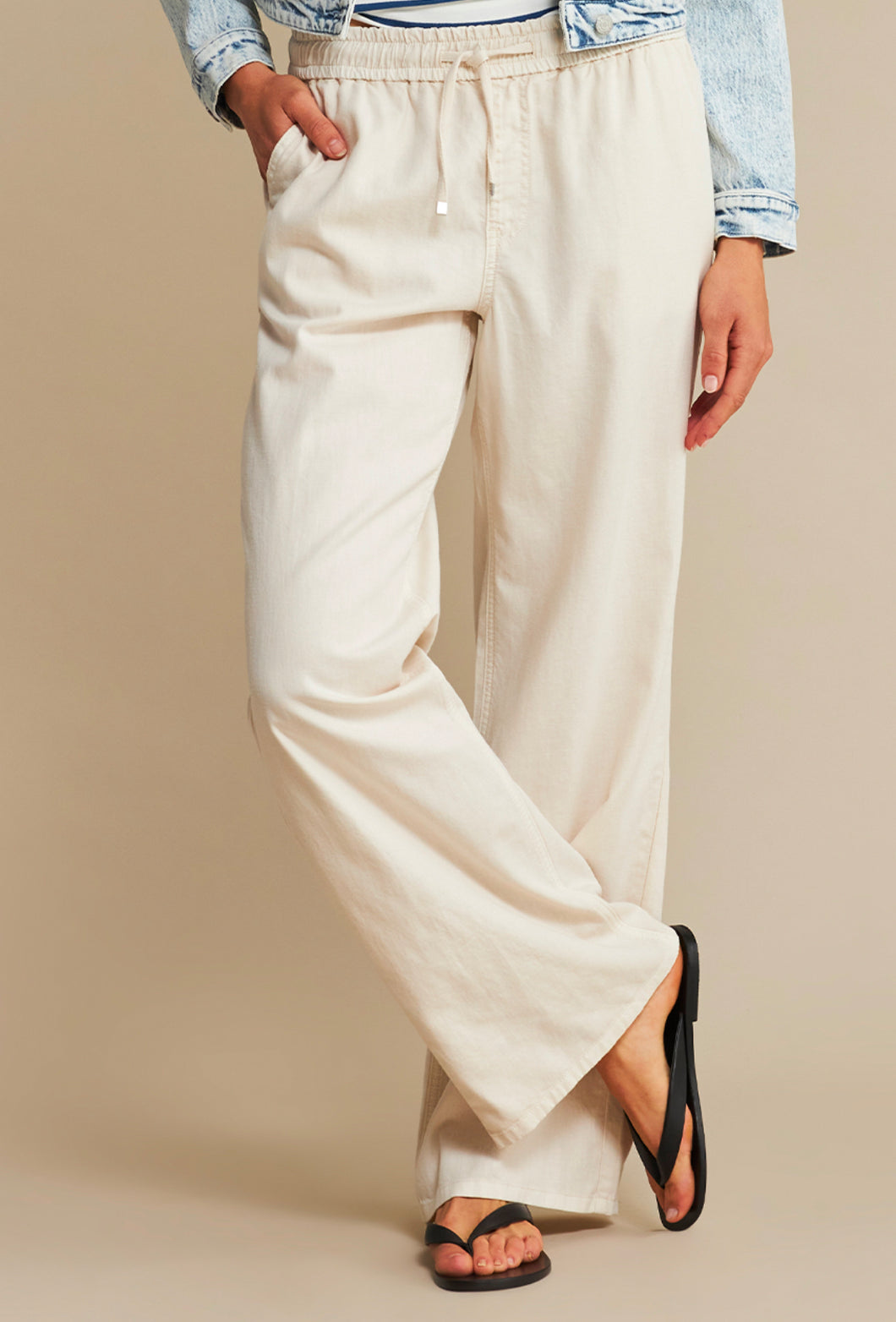 Red Button Colette cotton linen , col.Pearl