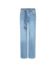 Lade das Bild in den Galerie-Viewer, Red Button Hose Colette &amp; Belt Ecru , col.light blue
